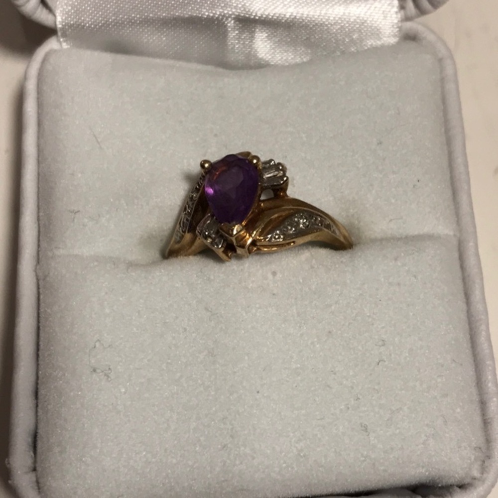 Amethyst and Diamond Ring